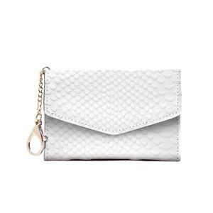 JULES KAE - Meg Credit Card Holder - White Snake